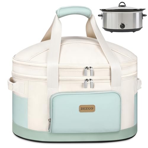 Image of DEEGO Carrying Bag for Crock-Pot 6-8 Quart, 2-Layer Slow Cooker Bags