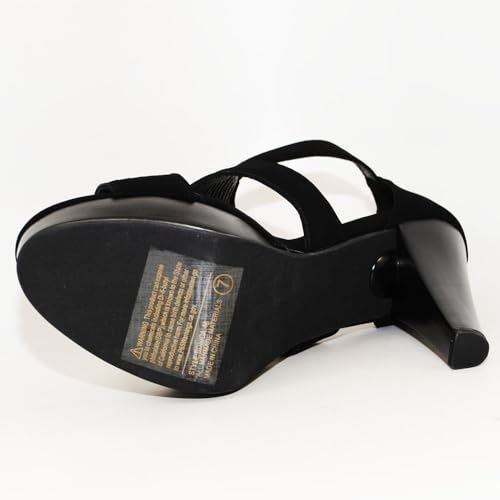 Image of Open Toe Ankle Strap Sandal - Western Bootie Stacked Heel Open Toe Cutout Shoes