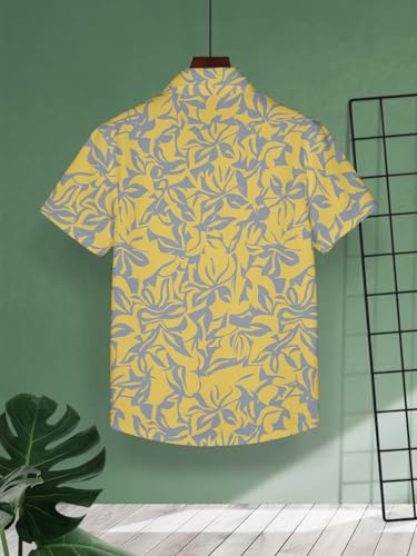 Image of HELLCAT Yellow, Olive Trendy Regular Fit Printed Causal Shirt for Boys - Pack of 2