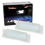 iJDMTOY Xenon White 3W Full LED License Plate Light Kit Compatible With Chevrolet 2014-24 Camaro, 2013-15 Malibu, 2011-15 Volt, 2016-up Cruze, 18-SMD White LED & Can-bus Error Free
