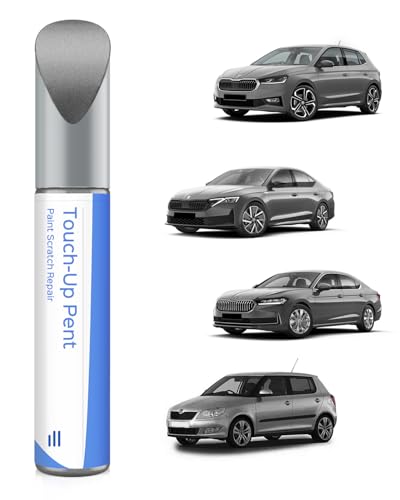 Stylo de retouche 9J9J /F8J Gris Anthracite métallisé Compatible avec Skoda Correspondance exacte des éclats et des Rayures