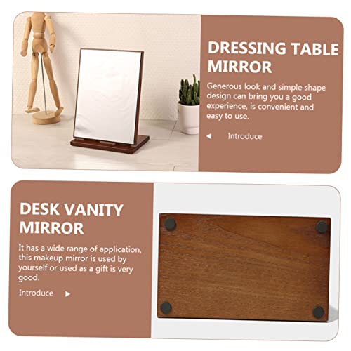 Espejo de maquillaje Zerodeko de madera plegable para tocador miniatura 7