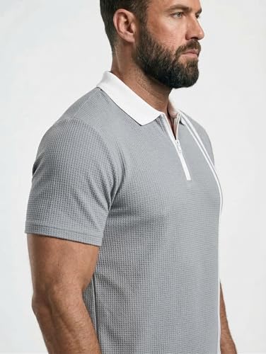 Image of JVX Men Polo T Shirt || Waffle Polo T Shirt for Men || Regular Fit Knitted Tshirt for Man || Coller T-Shirt (Available in Plus Size, Also Available in Combo Packs) (MRT-224)