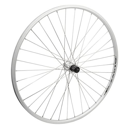 WheelMaster 700c Rear Wheel - Quick-Release, 36H, 8-Speed Cassette Hub, Silver/Silver/Steel