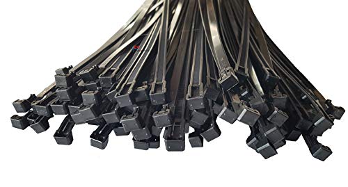 Preisvergleich Produktbild Kabelbinder Wiederverwendbar 350mm Schwarz 100Stck. / Wiederöffnungskabelbinder / Premiumqualität von PC24 Shop & Service