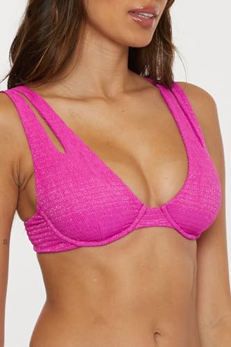 BECCA Women's Standard Luminous Underwire Bikini Top, Adjustable, Swimwear Separates2