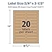 Avery Kraft Brown Rectangle Labels, Sure Feed Technology, 0.75