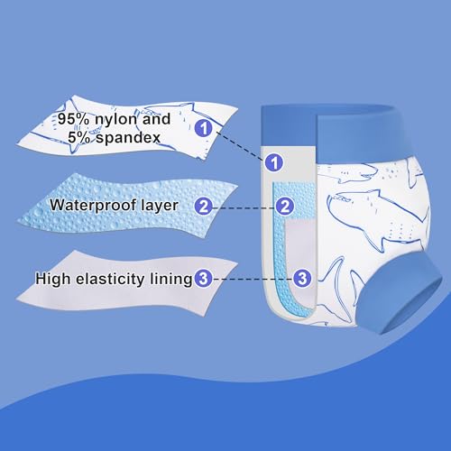 Image of BIG ELEPHANT Baby Swim Diapers 3-Pack, Reusable Swimming Diapers