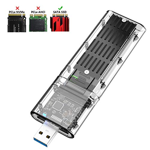 Caja externa para SSD M.2 SATA USB 3.0 negra miniatura 2