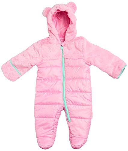 Wippette Baby Girls Snowsuit Poly Filled Pram with Fur Trim, Size 6-9 Months