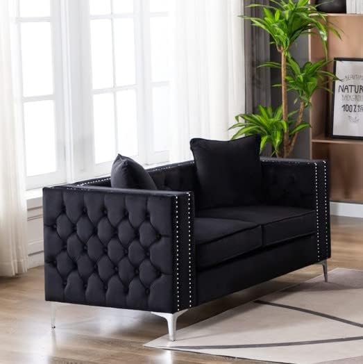 Vista 2 de Lilola Home LHF-89714-L - Asientos de dos plazas, color negro