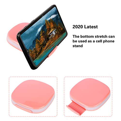 Yixin Led Travel Makeup Mirror,1X/5X Magnification,Portable,Compact, Small 3.5” Wide,Illuminated Folding Mirror,Daylight Led-Travel Mirror,Usb Charging,Can Be Put In Pocket,Wallet,Handbag（Pink） #TOP3
