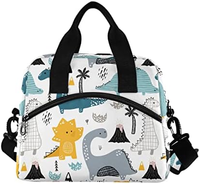 ALAZA Lunch Bags for Women Girls Boys, Cute Panda Bears Balloons Insulated Lunch Box with Shoulder Straps and Handle, Crossbody Tote Lunch Bag for School Office