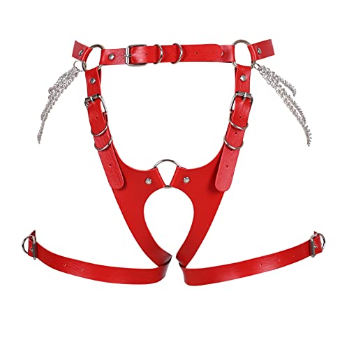 Garter Belt Leg Strap Rave Body Chain Gothic Harness for women Leather cage Dance Rock Festival Punk Photography
