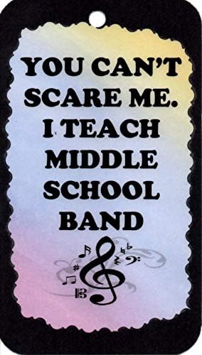 Set of 3 Music Notes Door Hanger, Wall Hanging Sign, Refrigerator Magnet. Musician, Band, Orchestra, Choir Gifts. 5073H You Can't Scare Me I Teach Middle School Band image 3