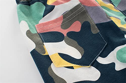 Shorts de corrida para bebês meninos e bebês de algodão casual de verão com estampa de dinossauro, c