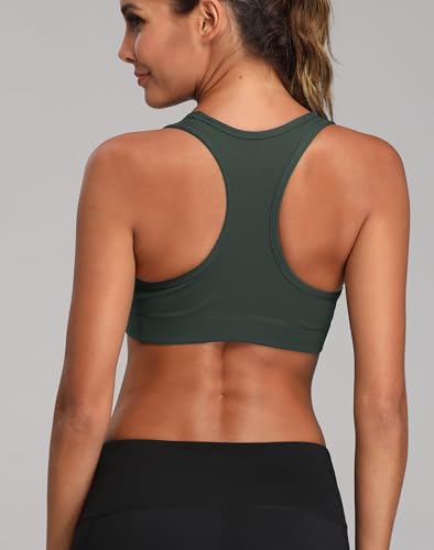 Image of Oalka Women's Racerback Sports Support Workout Running Bras | Oalka Women's Racerback Sports Support Workout Running Bras