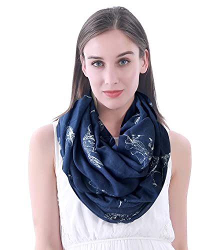 Lina & Lily Dinosaur Print Women's Infinity Scarf Lightweight