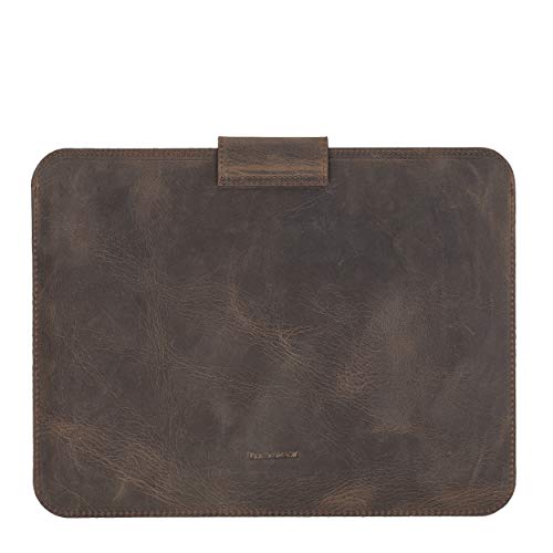 Leather Sleeve With Magnetic Flap For Apple Ipad Pro 12.9" And Other Tablets, Premium Handmade Leather And Soft Suede Interior By Blackbrook Case (Distressed Antique Coffee) #TOP1