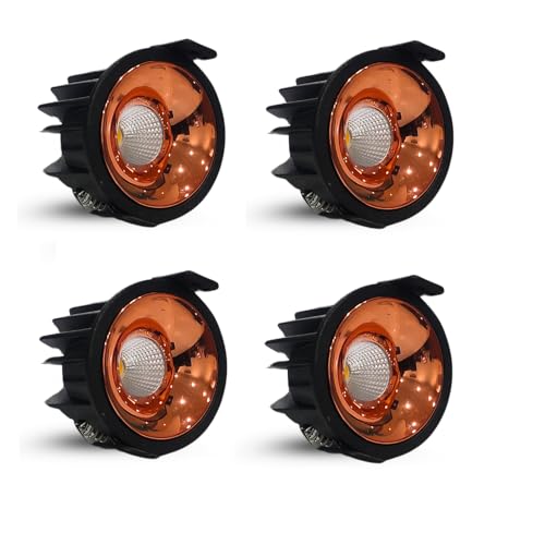 Image of D'Mak 7W Black Body LED COB Spot Light with Rose Gold Reflector (4, 3in1)