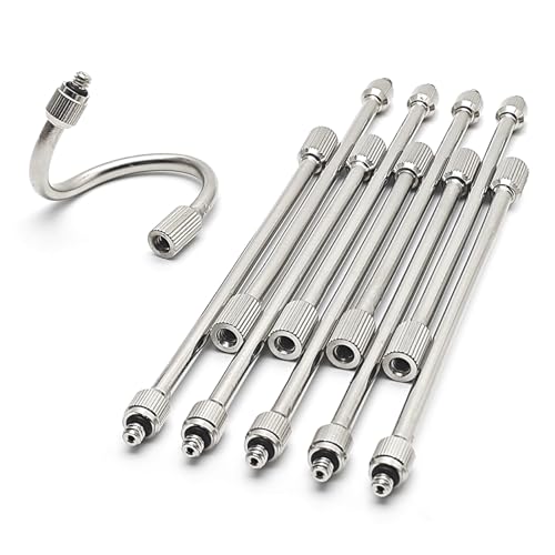 10Pack 5.6Inch Flexible Nozzle Extensions Brass Mist Rod for Misting System