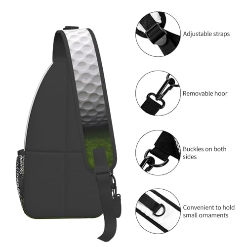Mochila tipo sling negra para actividades al aire libre miniatura 4