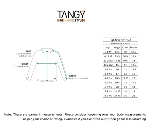 Image of Tangy Kids New Born Infant Baby Boys and Baby Girls Full Sleeves Turtle High Neck Skiwi in Plain Solid Color