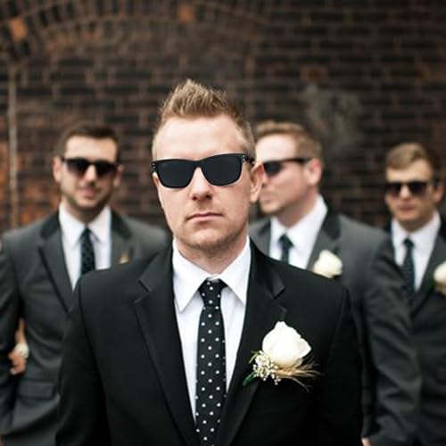 Image of 8 Pack Groomsmen Sunglasses for Men - Wedding Sunglasses for Groomsman Proposal Gifts, Bachelor Party Favors
