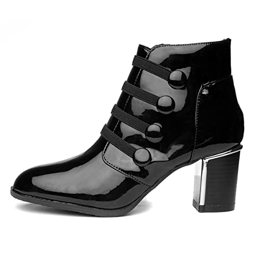 Lotus Hawthorn Womens Black Patent Boot - Size 5 UK - Black