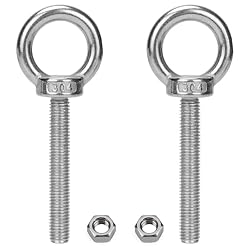 Vmuter 2 Pack M12 Eye Bolts, 1″ Thread Stainless Steel with Nuts