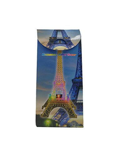 Dreamseden Led Light Up Flash Eiffel Tower Lamp - Color Changing Paris Decor For Bedroom Desk Cake Topper Centerpiece (7.8'' High /White) #TOP6