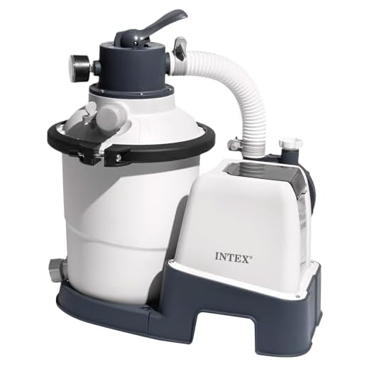Intex 55249 - Depuradora de Arena Krystal Clear 3.500 L/H, para Piscinas Desmontables de hasta 17.000 L., 4 Funciones y Sistema de Bloqueo