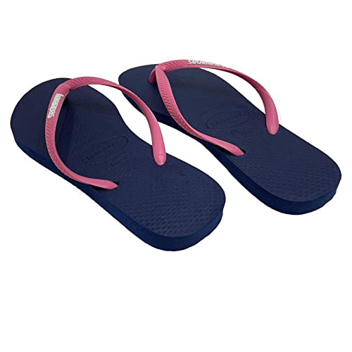 Chinelo Azul/Pink Slim Logo Pop - Up Havaianas Womens n° 37/38