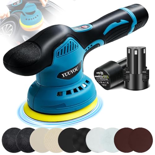 YUUYOU ポリッシャー 車 8段階変速 和式ポリッシャーバフ付き 125mm...