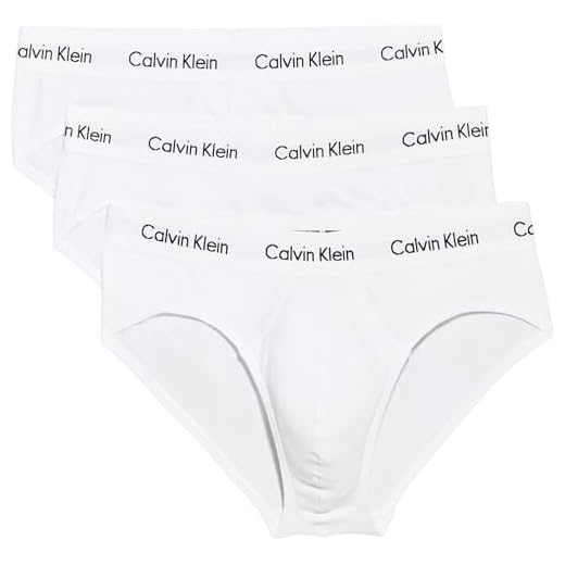 Calvin Klein Underkläder män bomull stretch trosa 3-pack, Vit (vit 100), M