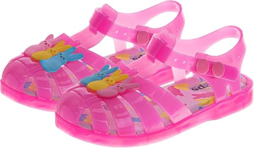 Image of Disney Peeps Jelly Sandals Slip On Slides Water Pool Beach Sandal for Girls - Size 5-10 Toddler 11-12 Little Kid