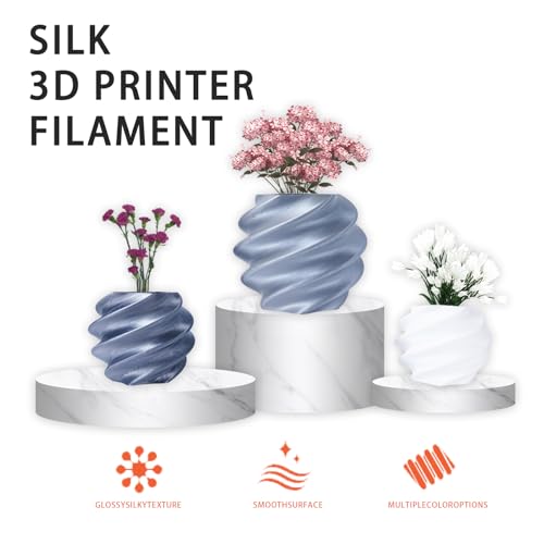 Image of Silk PLA White Floating Gloss 3D Printing Filament Pearlescent White Aurora Premium Texture 3D Printing Filament for FDM Printers