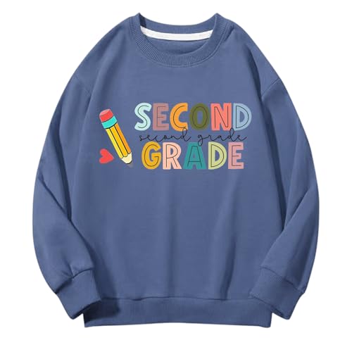 Teen Girls Crewneck Sweatshirt School Season Graphic Long Sleeve Pullover Tops Cute Printed Trendy Tops for Kids Fall Winter2