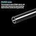 MECCANIXITY Acrylic Pipe Clear Rigid Round Tube 12mm(1/2