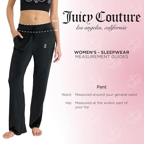 Image of Juicy Couture Women's Velvet Fleece Lounge Pajama Pant with Rhinestones