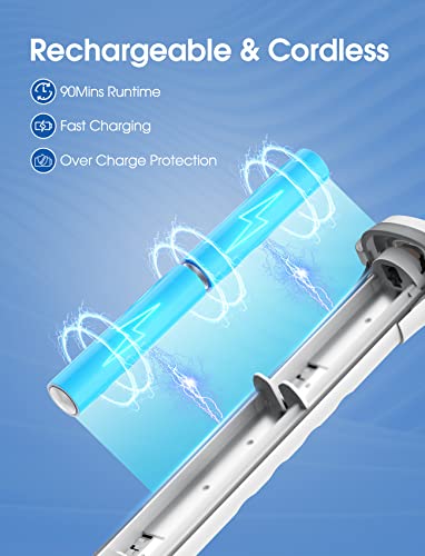 Electric Spin Scrubber, Sweepulire Cordless Cleaning Brush With 2 Speeds , Adjustable Extension Arm, 4 Replaceable Brush Heads, Power Shower Scrubber Cleaning Brushes For Bathroom, Tub, Tile, Floor #TOP3