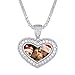 Produktbild TWinkle Personalisierte Foto Halskette Hip Hop Rapper Schmuck Speicher Anhänger personalisierte Charm Medaillons Halsketten für Frauen Männer(Silber-24)