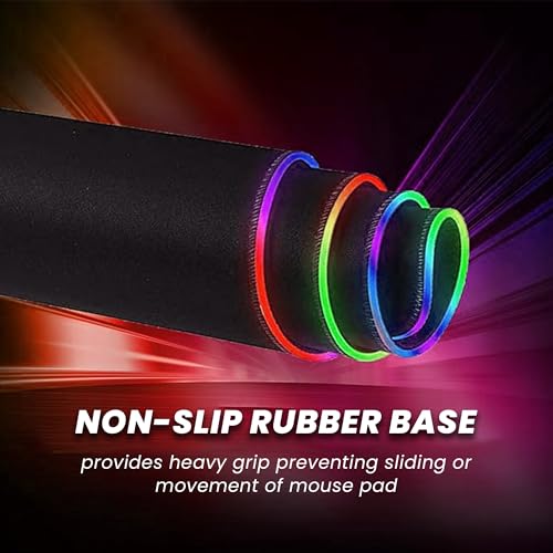 Ant Esports MP209 RGB Small Gaming Mouse Pad LED Mousepad Small RGB Mouse Pad Anti-Slip Rubber Base with Waterproof Coating for Gamer/Office – Black - Image 5
