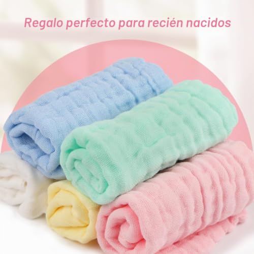 Miniatura 4 de Aidea Paños Y Paños Para Eructos, Toallas Absorbentes De Muselina De Algodón, Grandes, Suaves, Transpirables, Esenciales Para Recién Nacidos Para Niños Y Niñas, Esenciales Para Recién Nacidos, Paquete