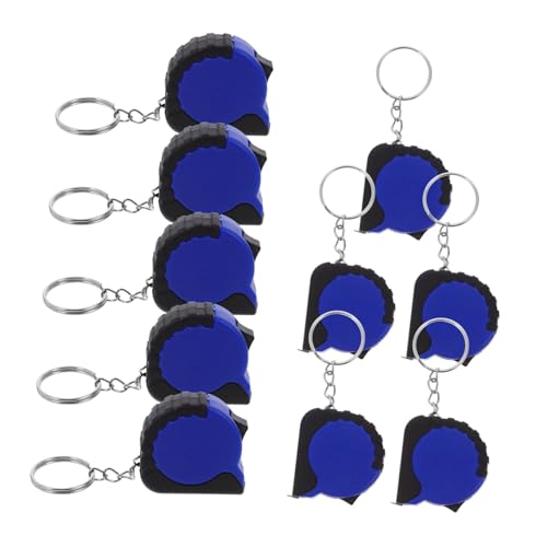 VILLCASE 10pcs Retractable Measuring Tape Keychains Mini Soft Tape Measure for DIY Projects Construction Crafting Accurate Durable Key Holder
