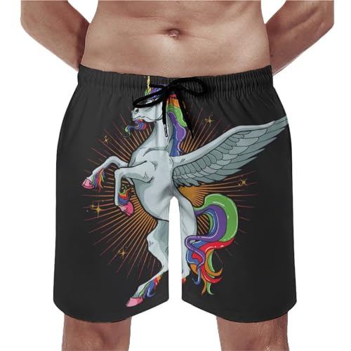 Short de bain homme licorne UMENG taille S avec poches et cordon