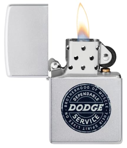 Encendedor Zippo Dodge Service Satin Chrome de bolsillo miniatura 3