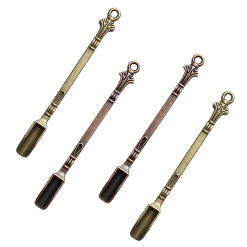 YUYUDEHM 4 Pcs Mini Spoons, Small Spice Spoon, Medicine Spoons, Colorful Spoons for Powder