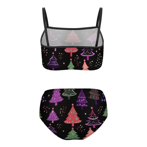 Christmas Tree Girls Swimsuits Two Piece Bikini Sets Beach Sport Swimwear Bathing Suit2