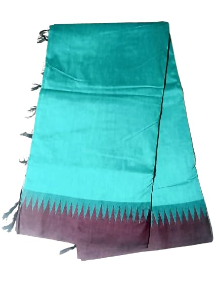 Kalyani Pure Cotton Saree for Women | Soft Handloom Cotton Saree with Traditional Border | Lightweight & Office Wear Saree with contrast blouse-image-28